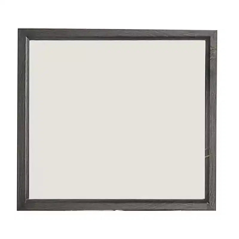 Specchiera da comò Royal Hampton, cornice in legno grigio contemporaneo da 39 pollici