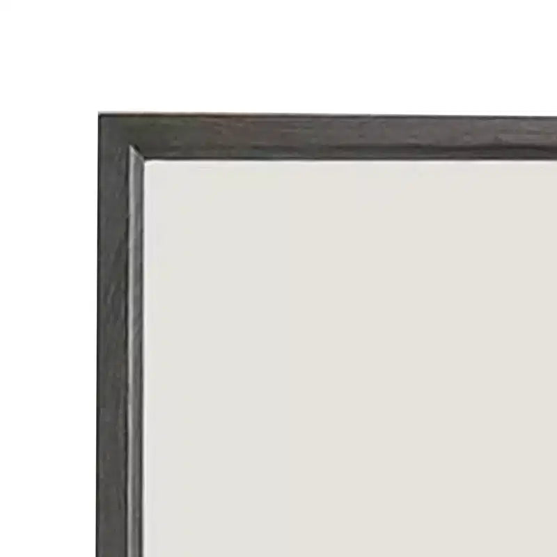 Specchiera da comò Royal Hampton, cornice in legno grigio contemporaneo da 39 pollici