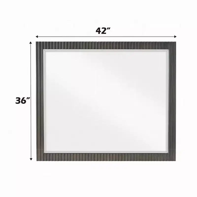 Specchio da comò Royal Hampton, legno marrone espresso, elegante cornice rettangolare 36x42