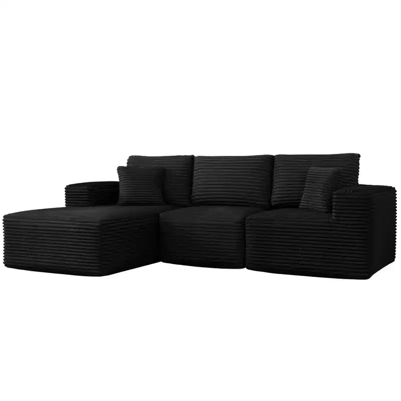 Divano Sezionale Modulare PexFix con Chaise a L, Divani Moderni Imbottiti Cloud con Cuscini Decorativi per Soggiorno Camera da Letto