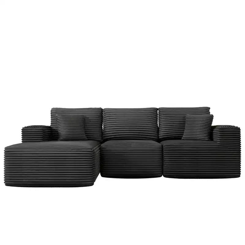 Divano Sezionale Modulare PexFix con Chaise a L, Divani Moderni Imbottiti Cloud con Cuscini Decorativi per Soggiorno Camera da Letto