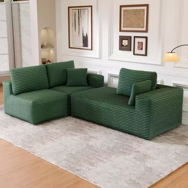 Divano Sezionale Modulare PexFix con Chaise a L, Divani Moderni Imbottiti Cloud con Cuscini Decorativi per Soggiorno Camera da Letto