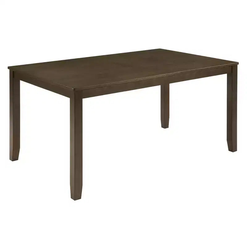 Set da pranzo GDFStudio Eira Farmhouse da 6 pezzi con tavolo rettangolare in legno di gomma, 1 panca e 4 sedie imbottite in lino