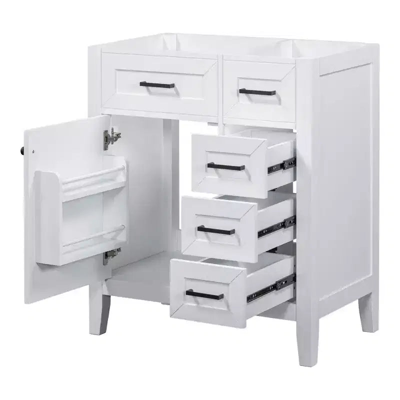 MAYEERTY Mobiletto Bagno 30 Pollici senza Lavello Base Armadietto Telaio Solido Cassetti in MDF Verde