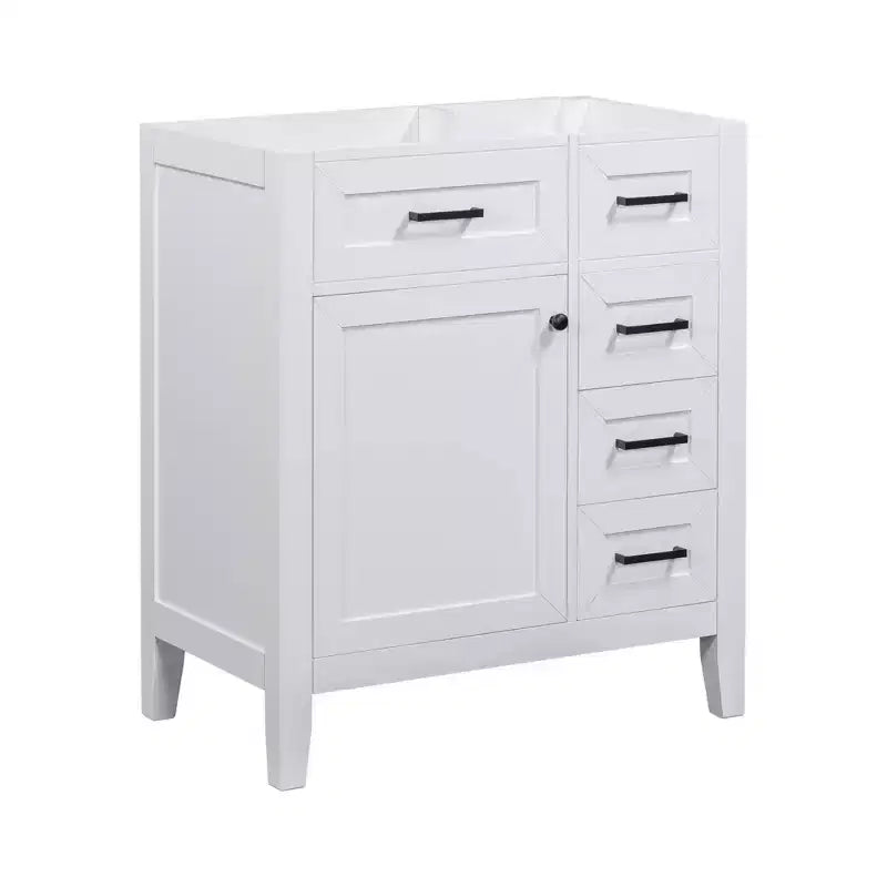 MAYEERTY Mobiletto Bagno 30 Pollici senza Lavello Base Armadietto Telaio Solido Cassetti in MDF Verde