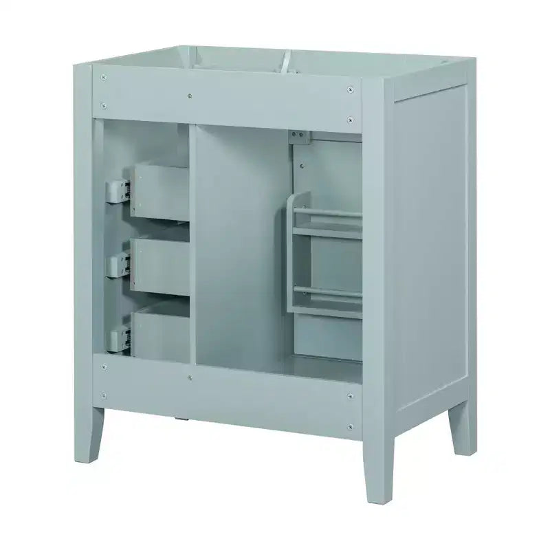 MAYEERTY Mobiletto Bagno 30 Pollici senza Lavello Base Armadietto Telaio Solido Cassetti in MDF Verde