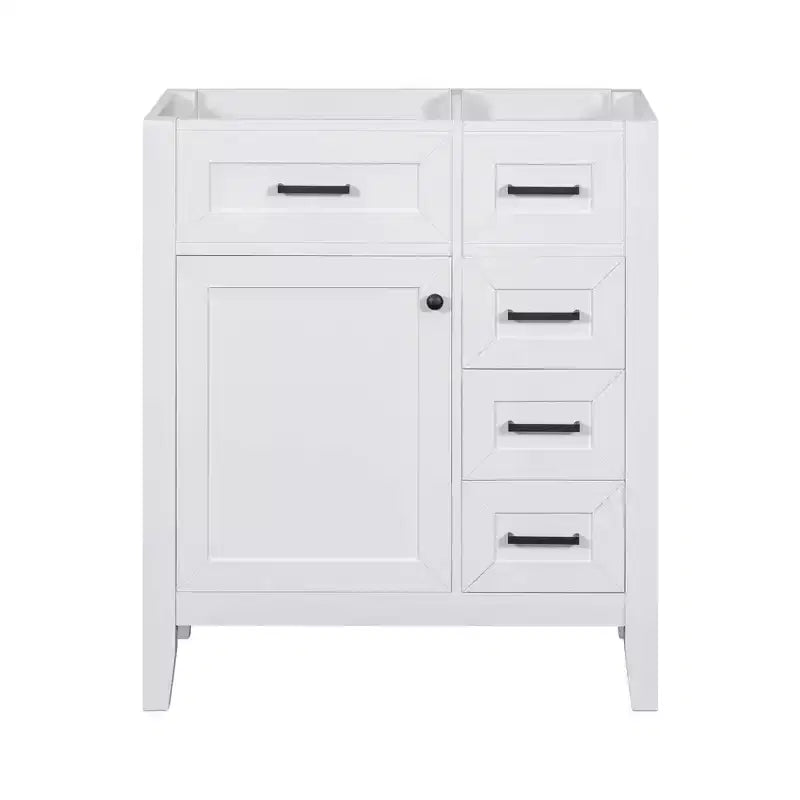 MAYEERTY Mobiletto Bagno 30 Pollici senza Lavello Base Armadietto Telaio Solido Cassetti in MDF Verde