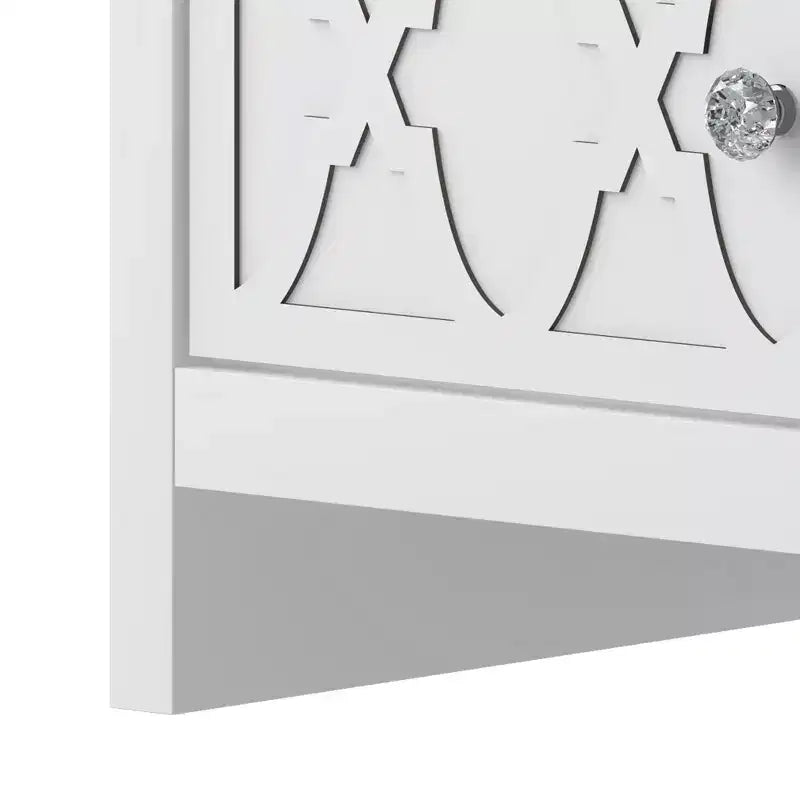 Comodino a 2 cassetti Galano con ripiano aperto in bianco 22,8 L  15,7 P  26,8 H