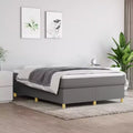 Bed Frame Dark Gray Fabric (100% polyester), plywood, engineered wood