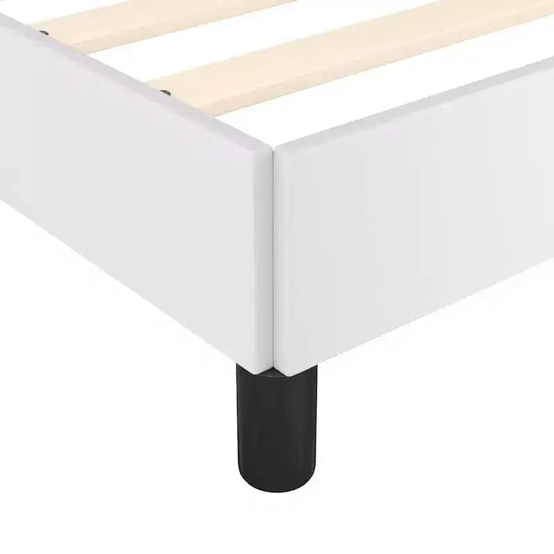 Giroletto bianco in similpelle, compensato, legno multistrato, King
