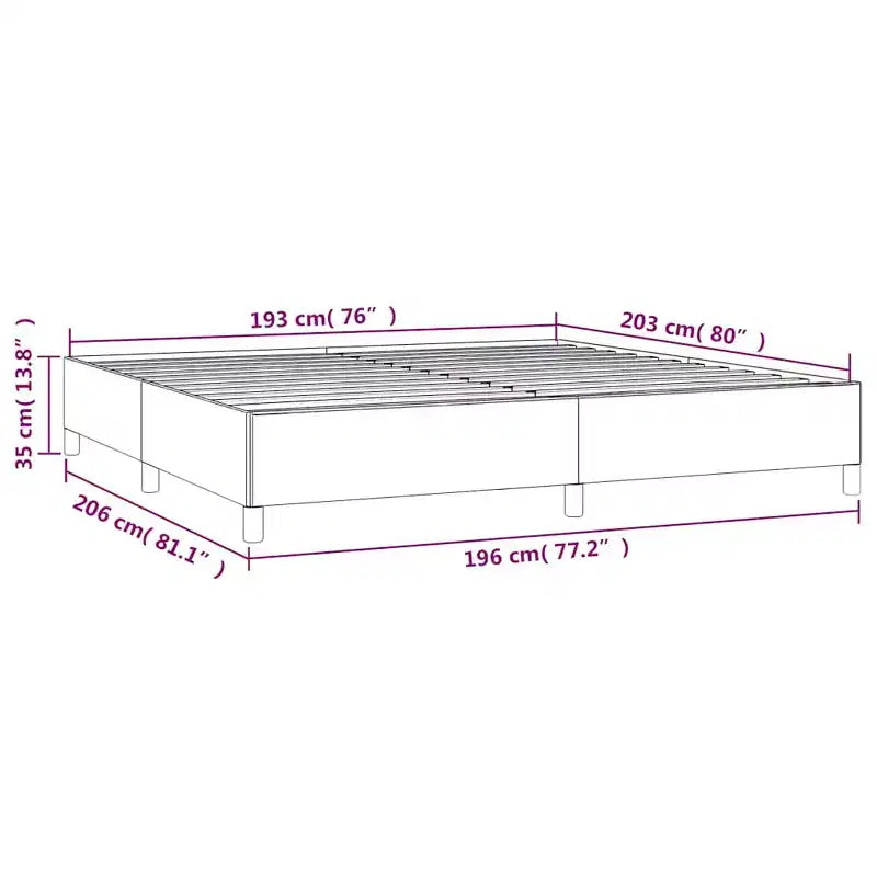Struttura letto Grigio scuro Tessuto poliestere, compensato, legno ingegnerizzato King