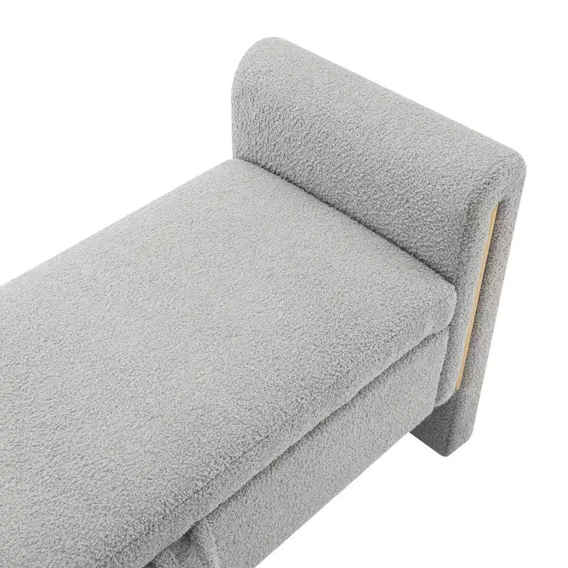 Panca Imbottita Moderna per Camera da Letto, Grande Pouf Contenitore con Braccioli per Fondo Letto, Soggiorno, Ingresso o Sala Lettura
