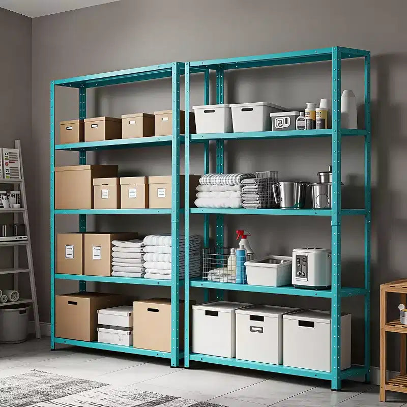 COZONY Scaffale a 5 Ripiani, Scaffalatura Regolabile in Metallo Resistente per Garage Dispensa Cucina