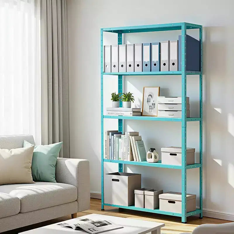 COZONY Scaffale a 5 Ripiani, Scaffalatura Regolabile in Metallo Resistente per Garage Dispensa Cucina