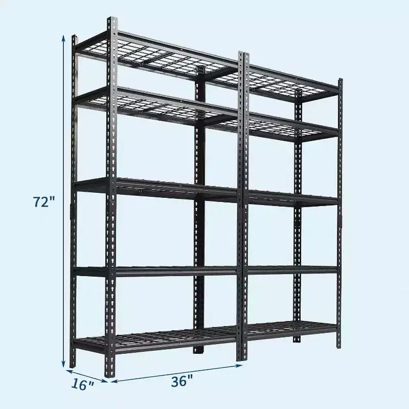 COZONY Scaffalatura Metallica a 5 Ripiani, Portata 907 kg Scaffale Regolabile per Garage Cucina Bagno Magazzino