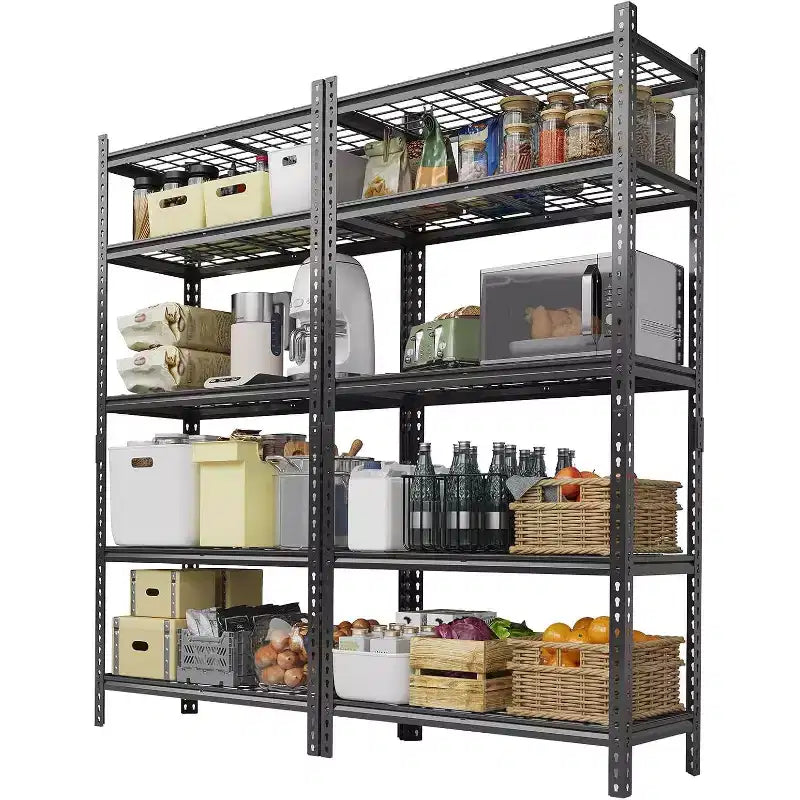 COZONY Scaffalatura Metallica a 5 Ripiani, Portata 907 kg Scaffale Regolabile per Garage Cucina Bagno Magazzino