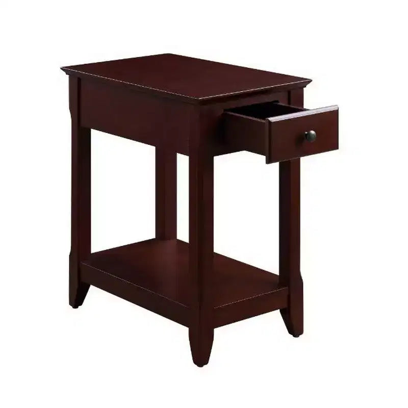 Tavolino Royal Hampton con 1 cassetto e ripiano inferiore, marrone