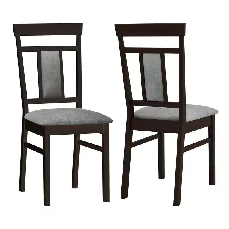 Costway Set di 4 Sedie da Pranzo Moderne con Sedile e Schienale Imbottiti, Gambe in Legno di Caucciù