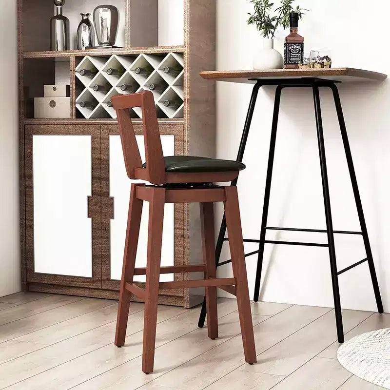 Sgabelli da bar girevoli Costway, set da 4, altezza 30,5, in pelle PU imbottita, da cucina