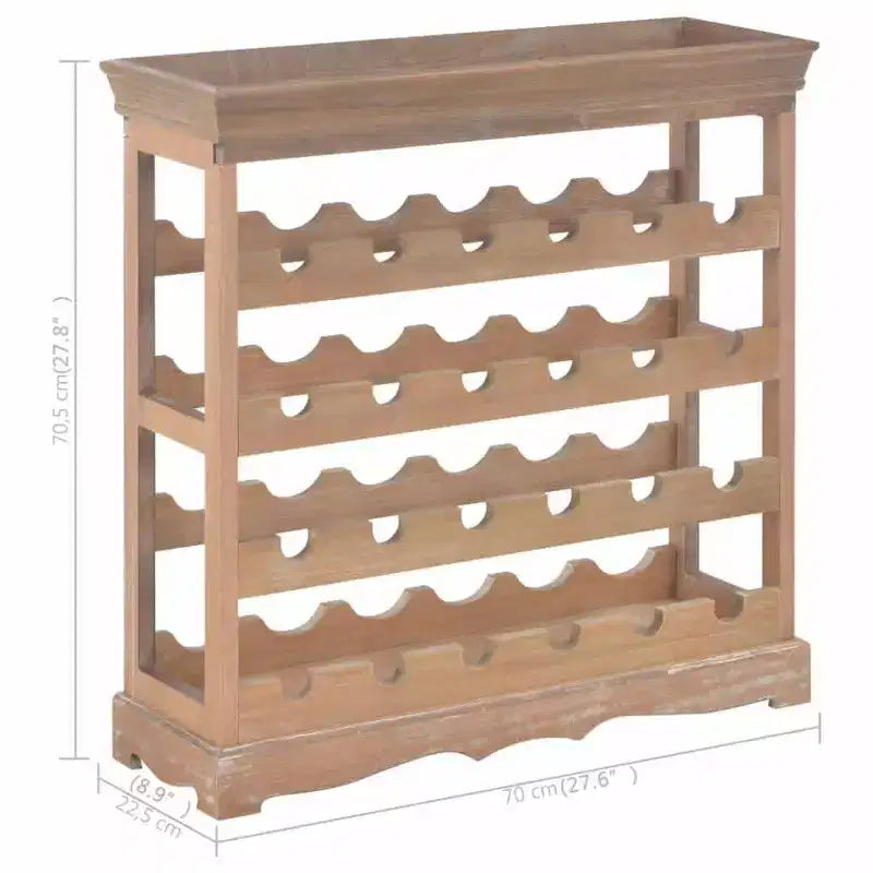 vidaXL Portabottiglie Scaffale per Vino con Vassoio Superiore Mobiletto Vino da Terra, Legno Ingegnerizzato