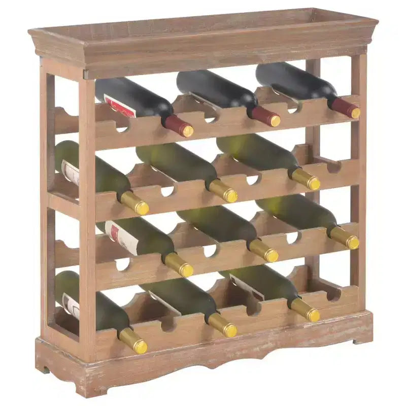 vidaXL Portabottiglie Scaffale per Vino con Vassoio Superiore Mobiletto Vino da Terra, Legno Ingegnerizzato