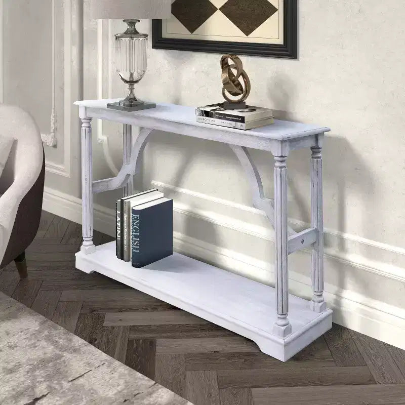 Consolle Galano in legno con ripiano inferiore 45,9 L x 11,8 P x 29,9 H