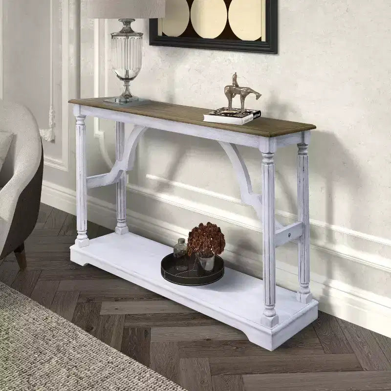 Consolle Galano in legno con ripiano inferiore 45,9 L x 11,8 P x 29,9 H