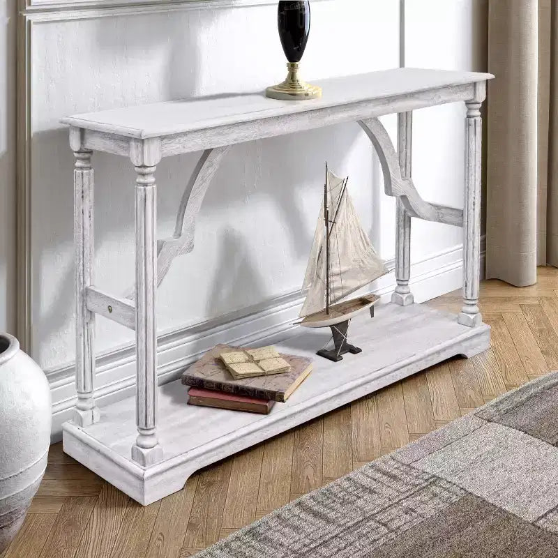 Consolle Galano in legno con ripiano inferiore 45,9 L x 11,8 P x 29,9 H
