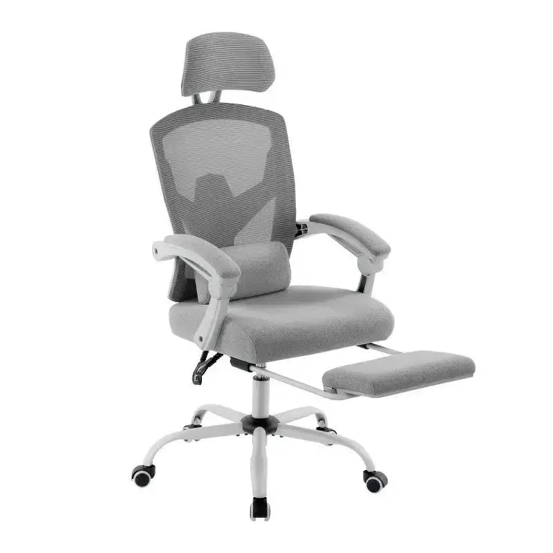 TUYOHW Sedia da Ufficio Ergonomica con Poggiapiedi, Sedia da Scrivania Alta con Schienale in Rete, Poggiatesta e Supporto Lombare Regolabili per Ufficio Domestico, Capacità 125 kg