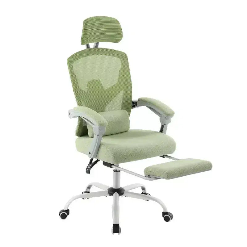 TUYOHW Sedia da Ufficio Ergonomica con Poggiapiedi, Sedia da Scrivania Alta con Schienale in Rete, Poggiatesta e Supporto Lombare Regolabili per Ufficio Domestico, Capacità 125 kg