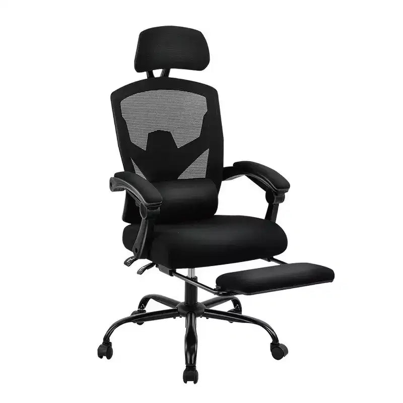 TUYOHW Sedia da Ufficio Ergonomica con Poggiapiedi, Sedia da Scrivania Alta con Schienale in Rete, Poggiatesta e Supporto Lombare Regolabili per Ufficio Domestico, Capacità 125 kg