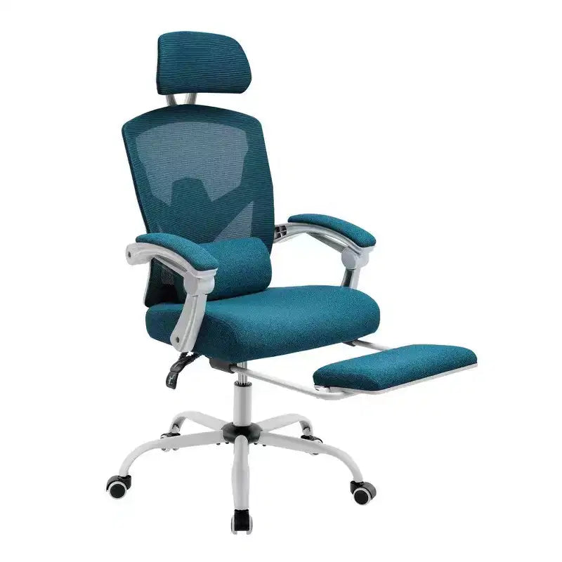 TUYOHW Sedia da Ufficio Ergonomica con Poggiapiedi, Sedia da Scrivania Alta con Schienale in Rete, Poggiatesta e Supporto Lombare Regolabili per Ufficio Domestico, Capacità 125 kg