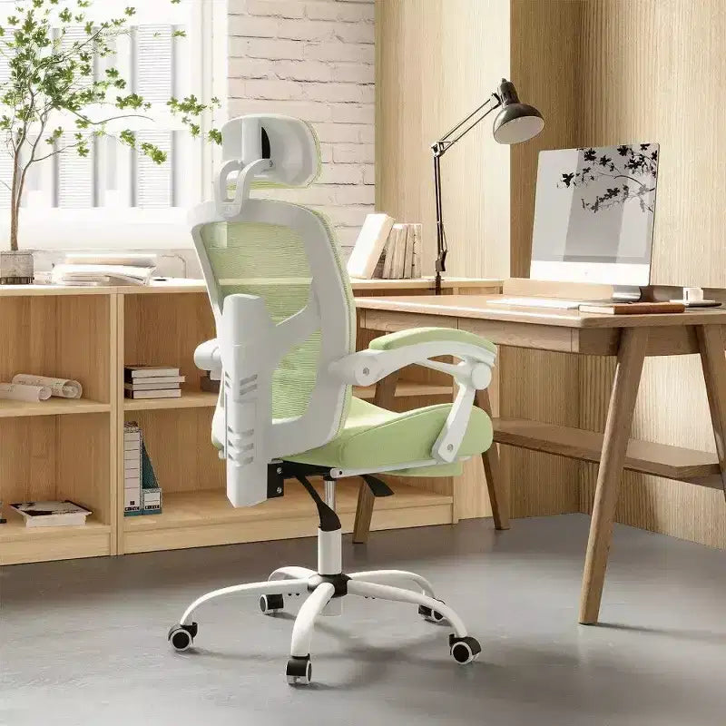 TUYOHW Sedia da Ufficio Ergonomica con Poggiapiedi, Sedia da Scrivania Alta con Schienale in Rete, Poggiatesta e Supporto Lombare Regolabili per Ufficio Domestico, Capacità 125 kg