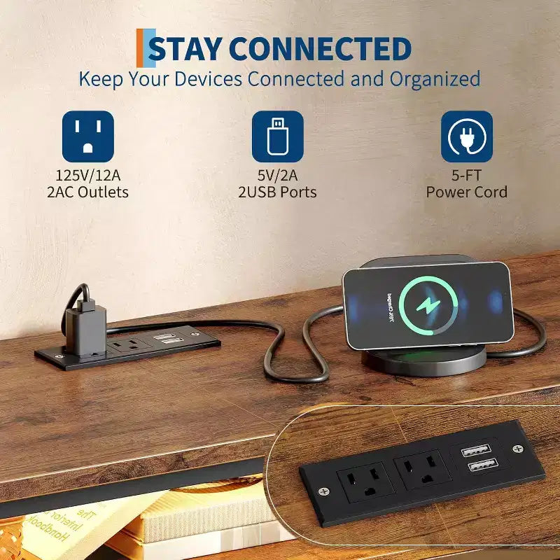 Mobile TV per televisori da 65-75 pollici, comò lungo a 10 cassetti con prese di corrente e luci LED, mobile TV centro di intrattenimento da 63 pollici con cassetti per riporre oggetti