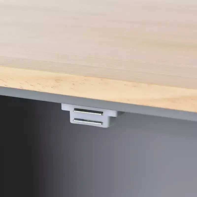 Carrello da Cucina con Piano in Legno e Banco Colazione a Ribalta, Isola da Cucina Mobile su Ruote con Contenitore e Portasciugamani