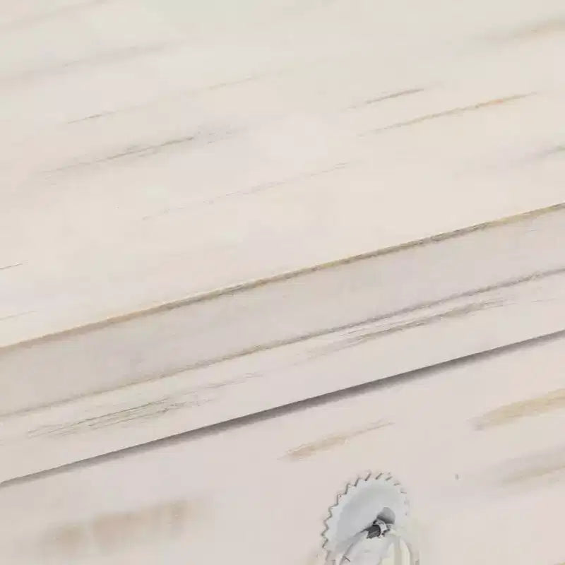 vidaXL Comodino Bianco 40x30x50 cm Legno Massello di Mango