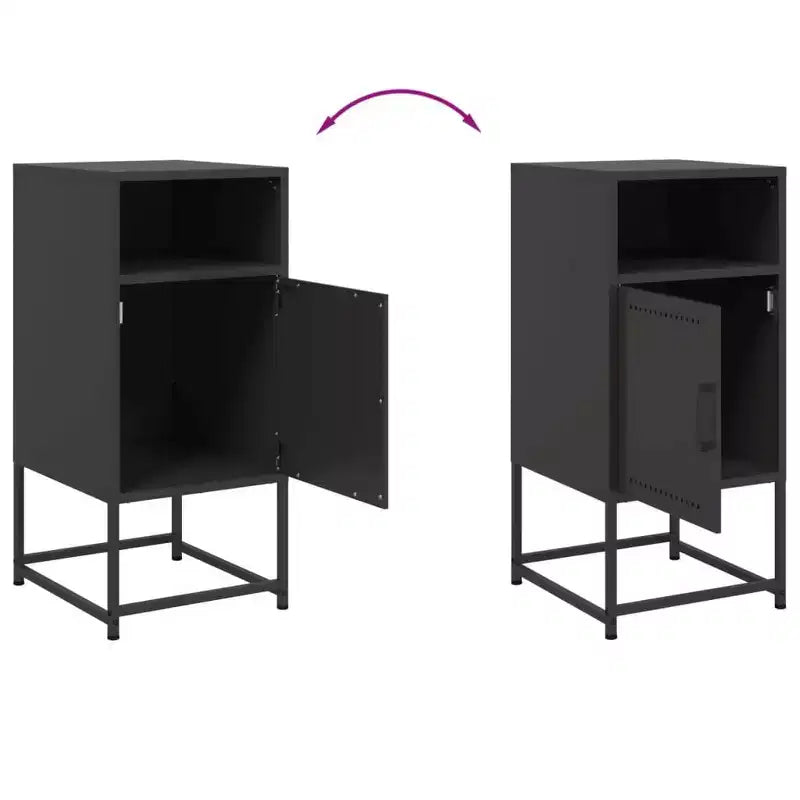vidaXL Comodino da Letto Tavolino Comodino per Camera da Letto Mobili in Acciaio