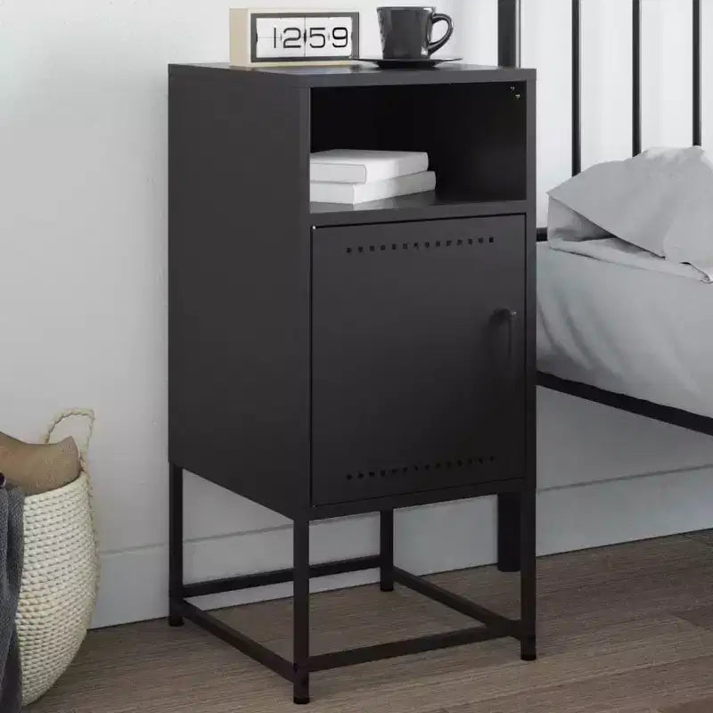 vidaXL Comodino da Letto Tavolino Comodino per Camera da Letto Mobili in Acciaio
