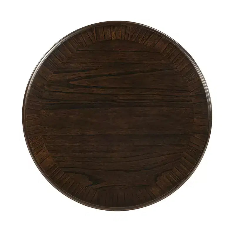 Tavolino rotondo in legno stile retrò Luxystar con base a X per sala da pranzo o soggiorno, color espresso