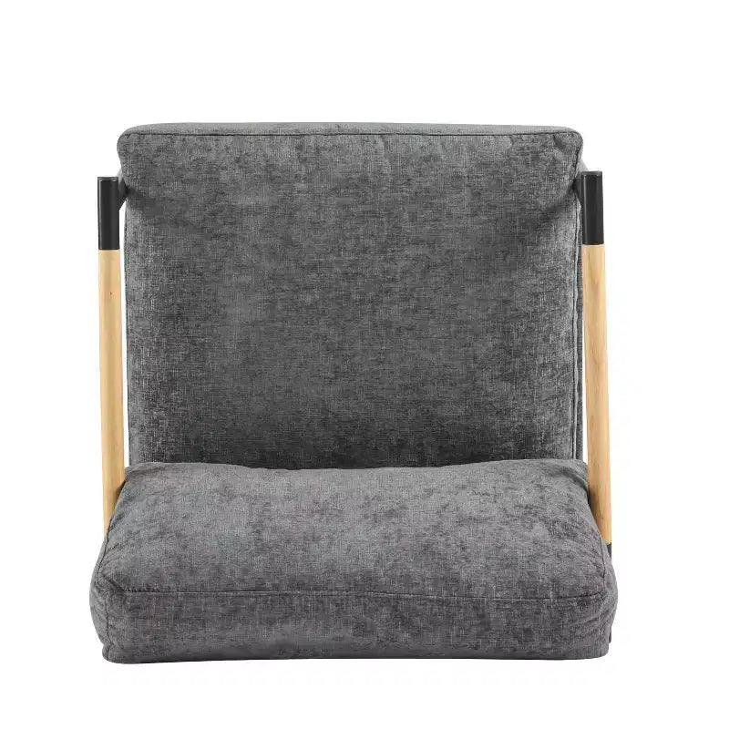 MAYEERTY 27.56 Poltrona d'accento moderna, cuscini imbottiti, struttura in metallo minimalista, braccioli in legno, soggiorno, camera da letto, ufficio