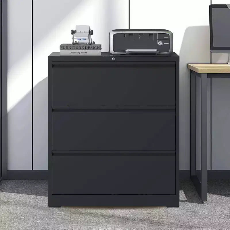 Classificatore orizzontale bloccabile VIYET 40H - Metallo resistente per ufficio domestico, guide silenziose a estensione completa, sistema antiribaltamento, adatto per documenti Letter/Legal/A4/F4