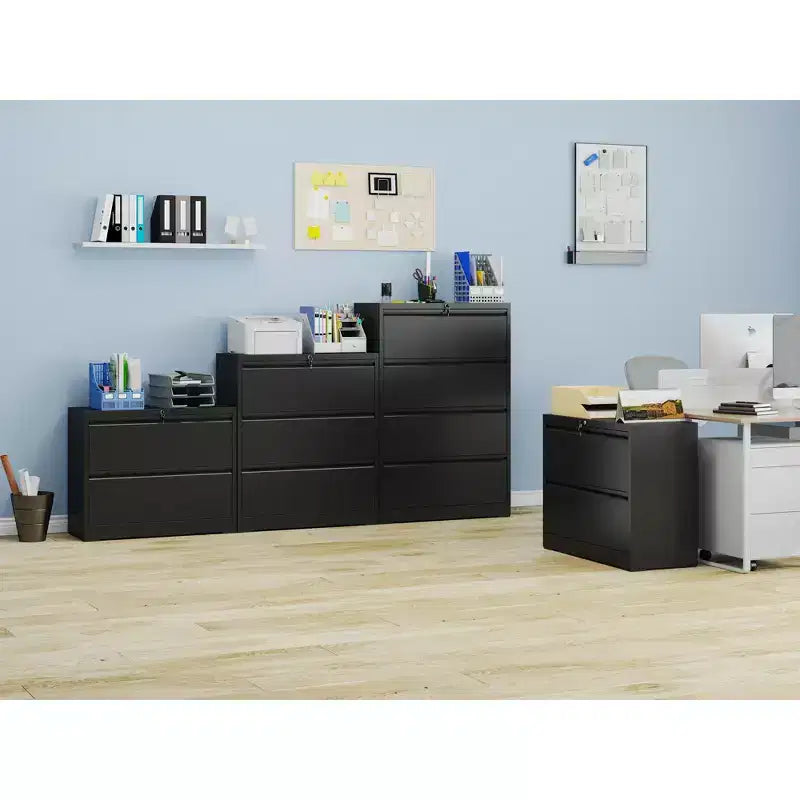 Classificatore orizzontale bloccabile VIYET 40H - Metallo resistente per ufficio domestico, guide silenziose a estensione completa, sistema antiribaltamento, adatto per documenti Letter/Legal/A4/F4