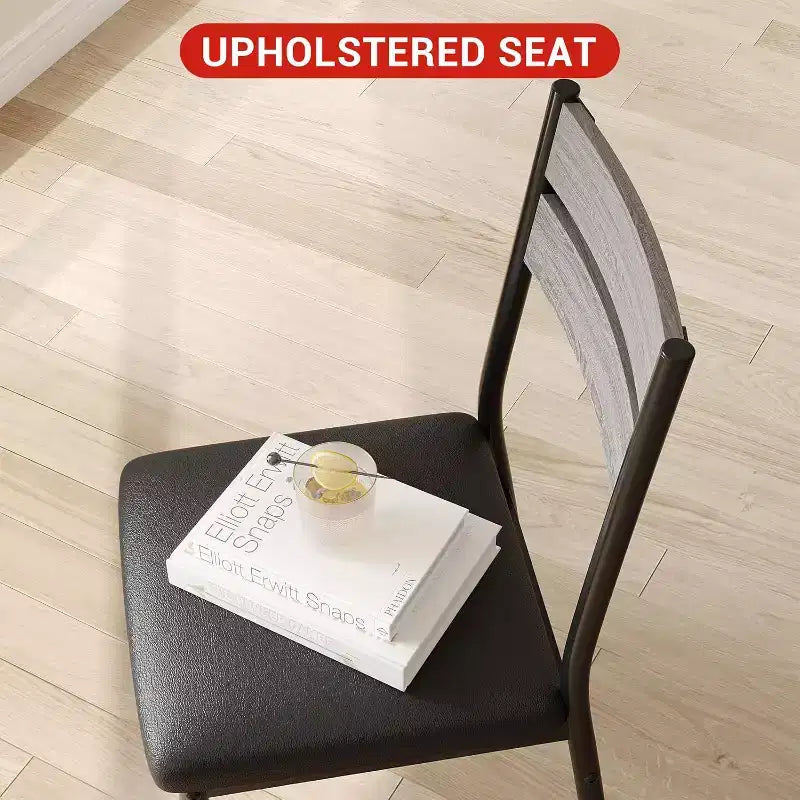 Set da Pranzo 3 Pezzi - Tavolo da Cucina Quadrato con Sedie Imbottite per 2, Set da Pranzo Moderno per Piccolo Appartamento