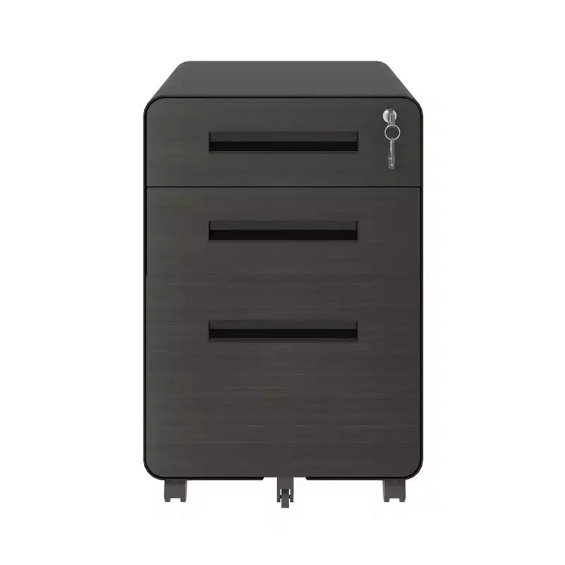 Classificatore mobile VIYET 23H con serratura - Tutto in acciaio, completamente assemblato, design antiribaltamento e ruote bloccabili, adatto per A4/Letter, per casa/ufficio (Nero)
