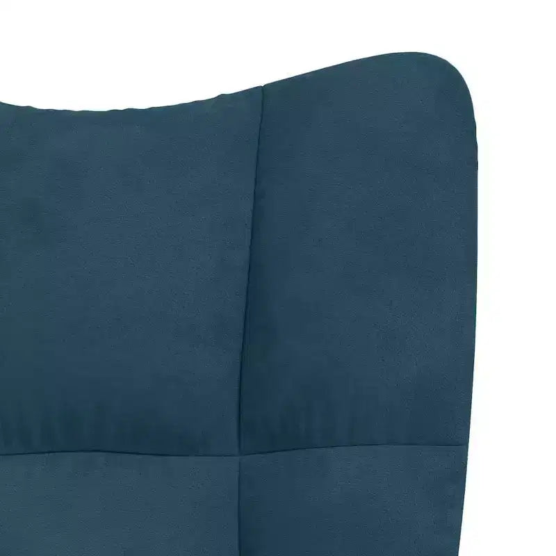 vidaXL Sedia a dondolo Sedia d'accento imbottita per soggiorno in velluto - Blu Senza poggiapiedi