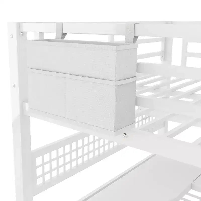 TUYOHW Letto a soppalco full size con scala contenitore e armadio, Letto a soppalco in metallo con scrivania, mensole, stazione di ricarica, luci a LED per ragazzi e adulti