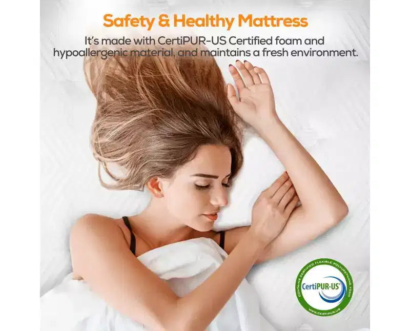 Materasso in memory foam queen size 14" a media rigidità, certificato CertiPUR-US