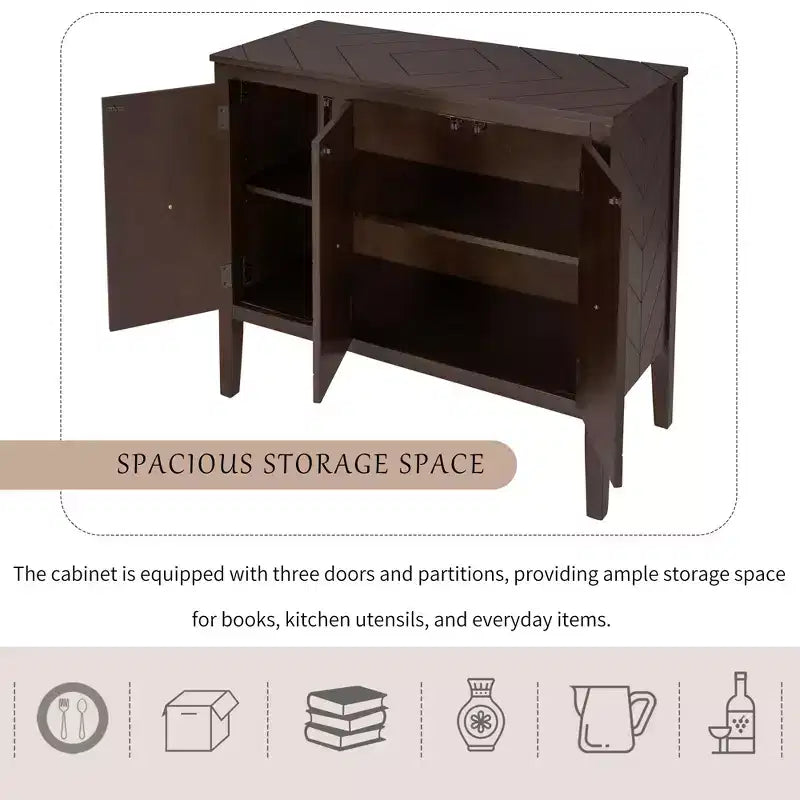 Credenza vintage con ripiano regolabile, credenza in legno massiccio, consolle, tavolo da divano grigio
