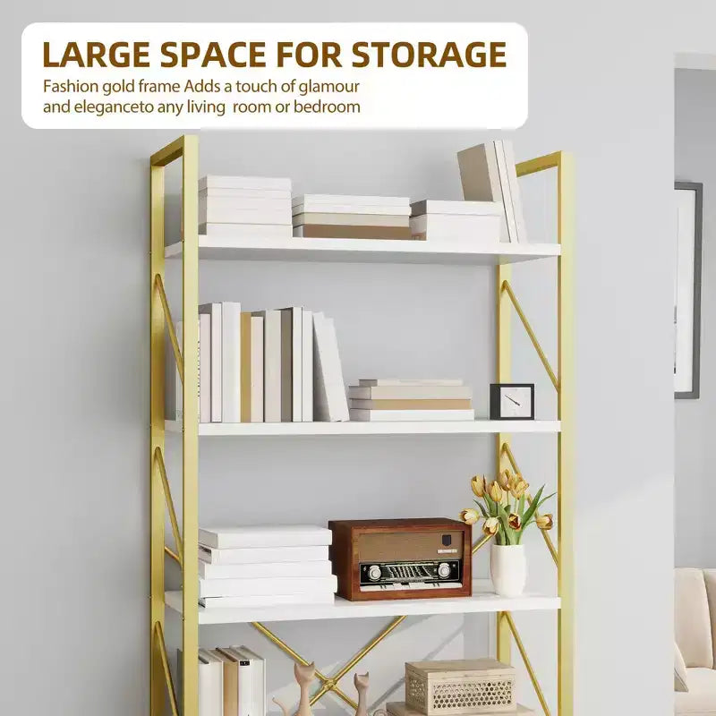 Libreria a 6 ripiani Scaffale aperto Scaffali per soggiorno/casa/ufficio, montaggio semplice