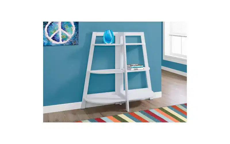 TUYOHW Libreria Moderna a Scala a 3 Ripiani, Libreria Aperta, Scaffale in Legno, Scaffale per Libri per Piccoli Spazi, Soggiorno, Camera da Letto, Ufficio